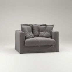 Le Grand Air Love Seat Cotton, Grey -Maze Furni Shop decotique le grand air loveseat cotton 5