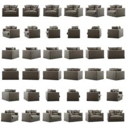 Le Grand Air Loveseat Linen, Smokey Granite -Maze Furni Shop decotique le grand air loveseat linen 18