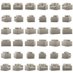 Le Grand Air Loveseat Linen, Future Grey -Maze Furni Shop decotique le grand air loveseat linen 43