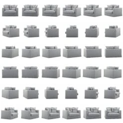 Le Grand Air Loveseat Linen, Nordic Sky -Maze Furni Shop decotique le grand air loveseat linen 47