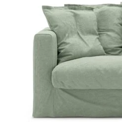 Le Grand Air Loveseat Upholstery Linen, Green Pear