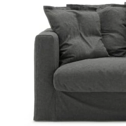 Le Grand Air Loveseat Upholstery Linen, Carbon Dust