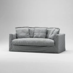 Le Grand Air Sofa 2-Seater Cotton, Light Grey -Maze Furni Shop decotique le grand air sofa 2 seater cotton 17