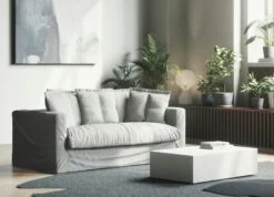Le Grand Air Sofa 2-Seater Cotton, Light Grey -Maze Furni Shop decotique le grand air sofa 2 seater cotton 20