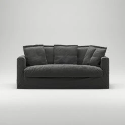 Le Grand Air Sofa 2-Seater Linen, Carbon Dust -Maze Furni Shop decotique le grand air sofa 2 seater linen 14