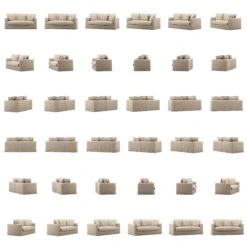 Le Grand Air Sofa 2-Seater Linen, Savage Linen -Maze Furni Shop decotique le grand air sofa 2 seater linen 22