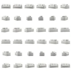 Le Grand Air Sofa 2-Seater Linen, Misty Grey -Maze Furni Shop decotique le grand air sofa 2 seater linen 3