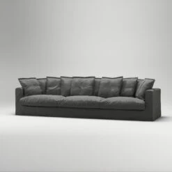 Le Grand Air Sofa 5-Seater Linen, Carbon Dust -Maze Furni Shop decotique le grand air sofa 5 seater linen 15