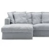 Le Grand Air Upholstery 3-Seater Divan Left Linen, Nordic Sky