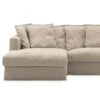 Le Grand Air Upholstery 3-Seater Divan Left Linen, Savage Linen