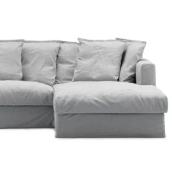 Le Grand Air Upholstery 3-Seater Divan Right, Light Grey