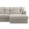 Le Grand Air Upholstery 3-Seater Divan Right Linen, Future Grey