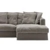 Le Grand Air Upholstery 3-Seater Divan Right Linen, Smokey Granite