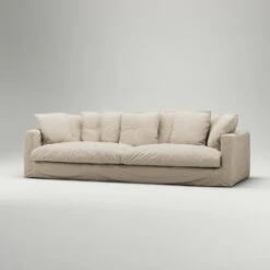 Le Grand Air XL Sofa 4-Seater Cotton Beige -Maze Furni Shop decotique le grand air xl sofa 4 seater cotton 12