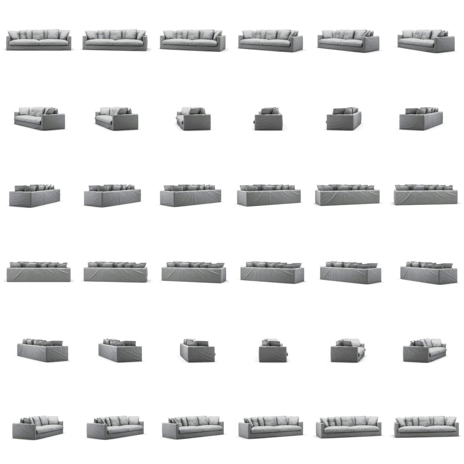 Le Grand Air XL Sofa 4-Seater Cotton, Light Grey 5 Le Grand Air XL Sofa 4-Seater Cotton, Light Grey - Image 5