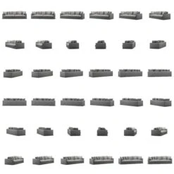 Le Grand Air XL Sofa 4-Seater Cotton, Grey -Maze Furni Shop decotique le grand air xl sofa 4 seater cotton 2