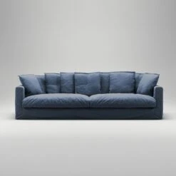 Le Grand Air XL Sofa 4-Seater Cotton, Dark Blue -Maze Furni Shop decotique le grand air xl sofa 4 seater cotton 37