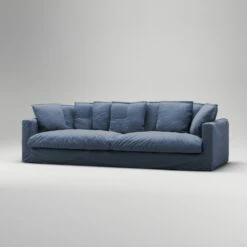 Le Grand Air XL Sofa 4-Seater Cotton, Dark Blue -Maze Furni Shop decotique le grand air xl sofa 4 seater cotton 38