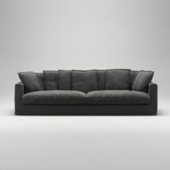 Le Grand Air XL Sofa 4-Seater Linen, Carbon Dust -Maze Furni Shop decotique le grand air xl sofa 4 seater linen 17