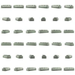 Le Grand Air XL Sofa 4-Seater Linen, Green Pear -Maze Furni Shop decotique le grand air xl sofa 4 seater linen 28