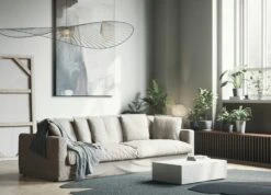 Le Grand Air XL Sofa 4-Seater Linen, Natural Blonde -Maze Furni Shop decotique le grand air xl sofa 4 seater linen 9