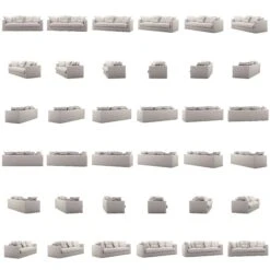 Le Grand Air Sofa 3-Seater Linen Misty Grey -Maze Furni Shop decotique le grand sofa 3 seater linen 24