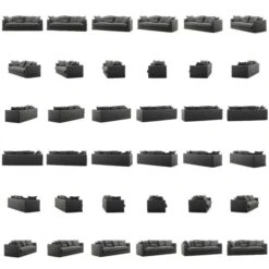 Le Grand Air Sofa 3-Seater Linen, Carbon Dust -Maze Furni Shop decotique le grand sofa 3 seater linen 28