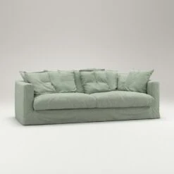 Le Grand Air Sofa 3-Seater Linen, Green Pear -Maze Furni Shop decotique le grand sofa 3 seater linen 7