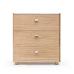 Loft Chest Of Drawers TE3, Oak/White Marble