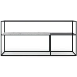 Marvelous Sideboard 163x75cm, Black/White Marble