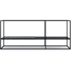 Marvelous Sideboard 183x75cm, Black/Green Marble