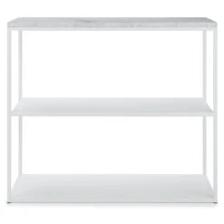 Marvelous Sideboard 90x75 Cm, White / White Marble