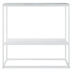 Marvelous Sideboard 90x80 Cm, White / White Marble