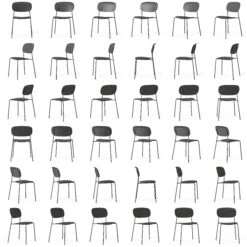 Note Chair, Black / Black -Maze Furni Shop decotique note chair 56