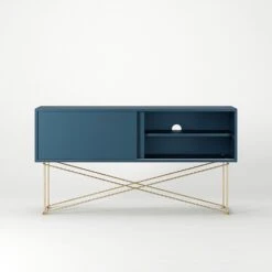 Vogue Media Furniture 136H, Darkblue/2DB/Brass -Maze Furni Shop decotique vogue media furniture 136 with frame stand 105