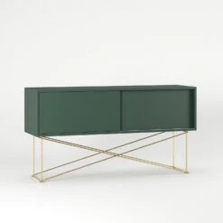 Vogue Media Furniture 136H, Green/2G/Brass -Maze Furni Shop decotique vogue media furniture 136 with frame stand 173