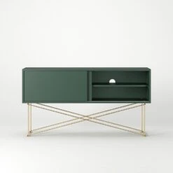 Vogue Media Furniture 136H, Green/2G/Brass -Maze Furni Shop decotique vogue media furniture 136 with frame stand 175