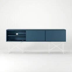 Vogue Media Furniture 180H, Darkblue/3DB/White -Maze Furni Shop decotique vogue media furniture 180 with frame stand 120