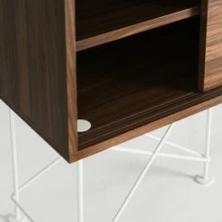 Vogue Media Furniture 180H, Walnut/3W/White -Maze Furni Shop decotique vogue media furniture 180 with frame stand 133