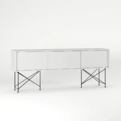 Vogue Media Furniture 180H, White/3W/Black -Maze Furni Shop decotique vogue media furniture 180 with frame stand 27