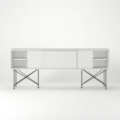 Vogue Media Furniture 180H, White/3W/Black -Maze Furni Shop decotique vogue media furniture 180 with frame stand 30