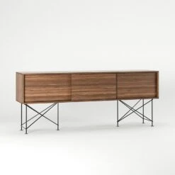 Vogue Media Furniture 180H, Walnut/3W/Black -Maze Furni Shop decotique vogue media furniture 180 with frame stand 48