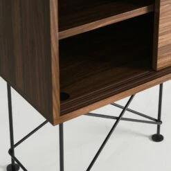 Vogue Media Furniture 180H, Walnut/3W/Black -Maze Furni Shop decotique vogue media furniture 180 with frame stand 49