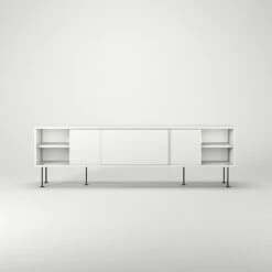 Vogue Media Bench With Legs 180 Cm, White / Black 10 Vogue Media Bench With Legs 180 Cm, White / Black -Maze Furni Shop decotique vogue media furniture 180 with legs 104