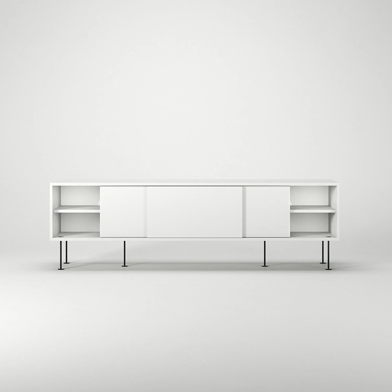 Vogue Media Bench With Legs 180 Cm, White / Black 5 Vogue Media Bench With Legs 180 Cm, White / Black - Image 5