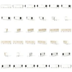 Vogue Media Bench With Legs 180 Cm, White / Black 11 Vogue Media Bench With Legs 180 Cm, White / Black -Maze Furni Shop decotique vogue media furniture 180 with legs 105