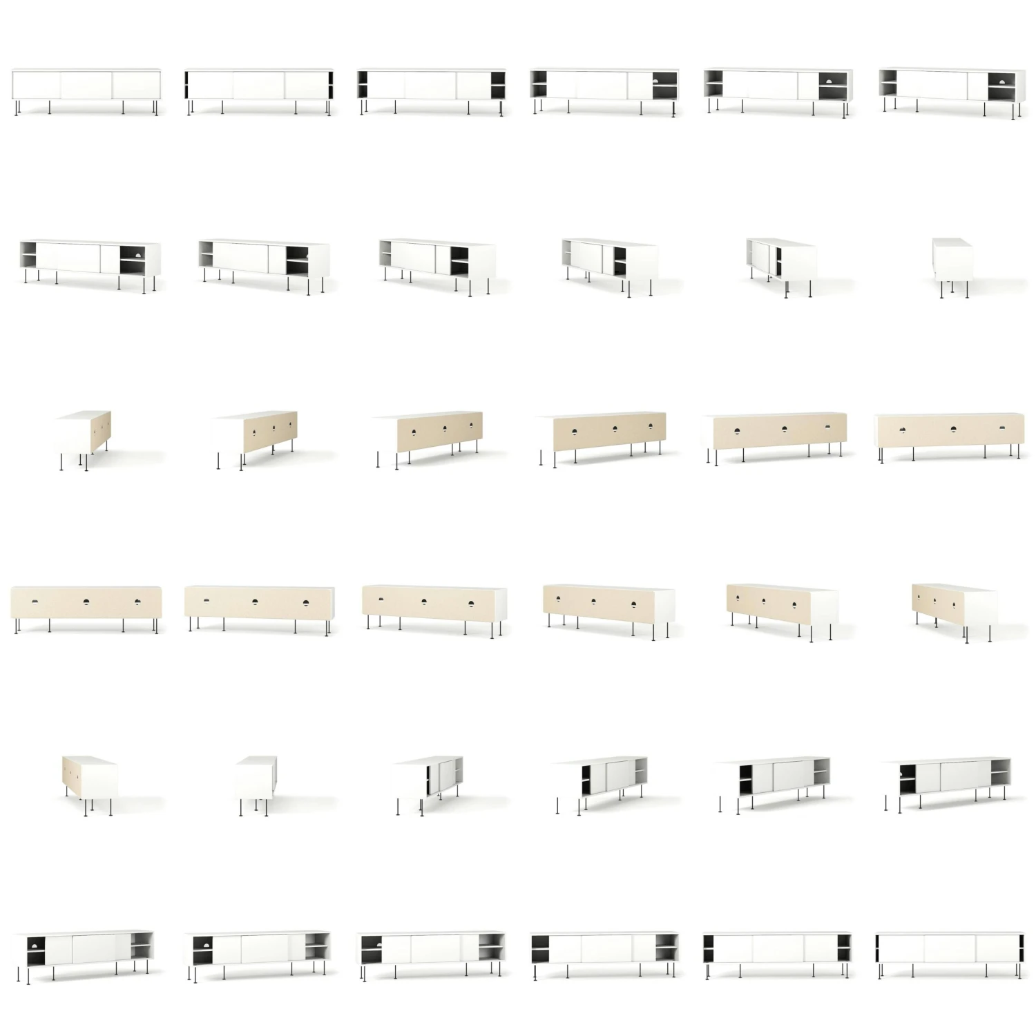 Vogue Media Bench With Legs 180 Cm, White / Black 6 Vogue Media Bench With Legs 180 Cm, White / Black - Image 6