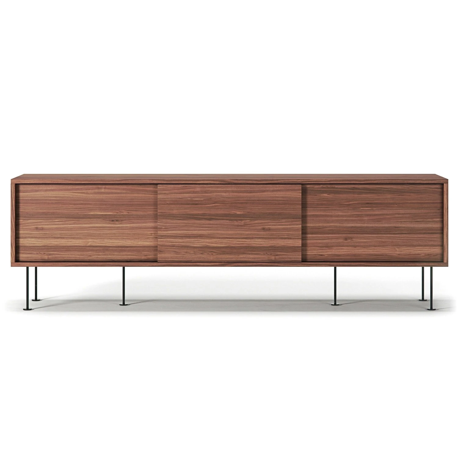 Vogue Media Bench With Legs 180 Cm, Walnut / Black 1 Vogue Media Bench With Legs 180 Cm, Walnut / Black