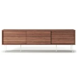 Vogue Media Bench With Legs 180 Cm, Walnut / White