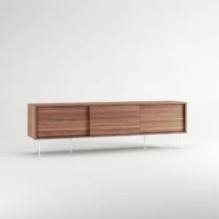 Vogue Media Bench With Legs 180 Cm, Walnut / White -Maze Furni Shop decotique vogue media furniture 180 with legs 177